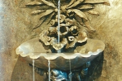 restaurierter brunnen
