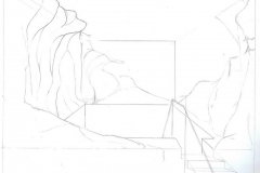 Entwurfzeichnung für Saunalandschaft