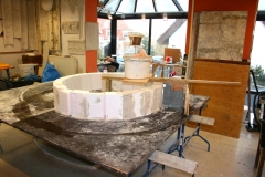 Aufbau der Negativform für das Opaion